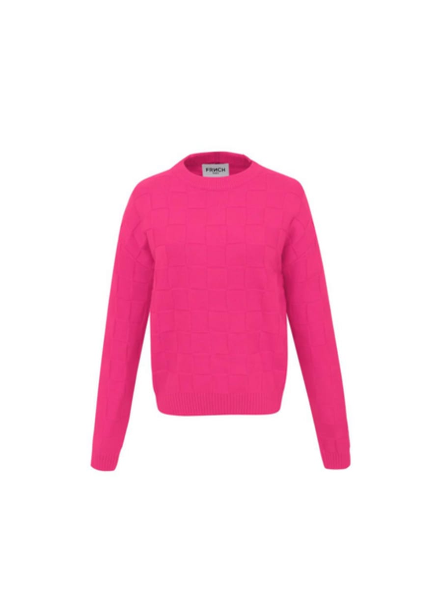 FRNCH Anjali Drop Shoulder Knit In Fuchsia From