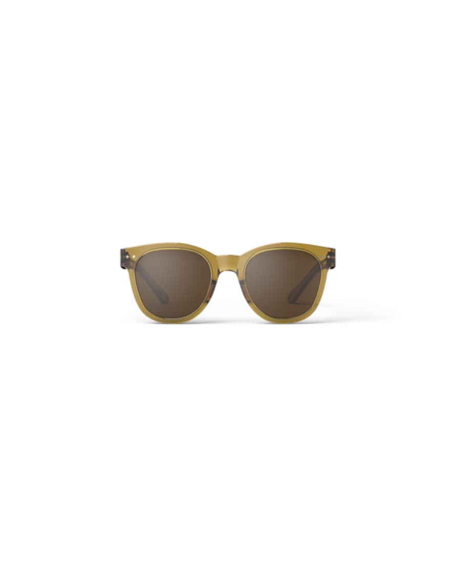 IZIPIZI #n Golden Green Sunglasses