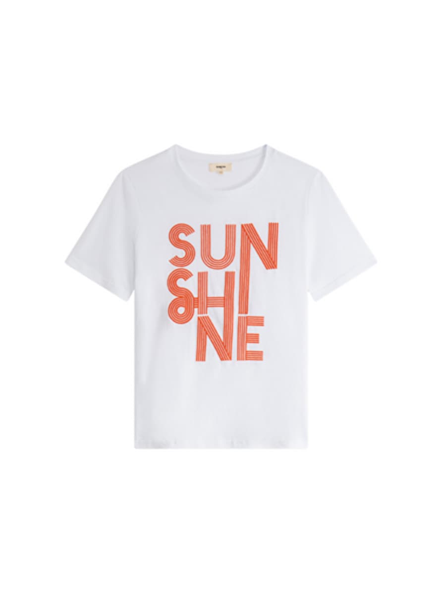 SUNCOO Medan 'sunshine' T-shirt In White From