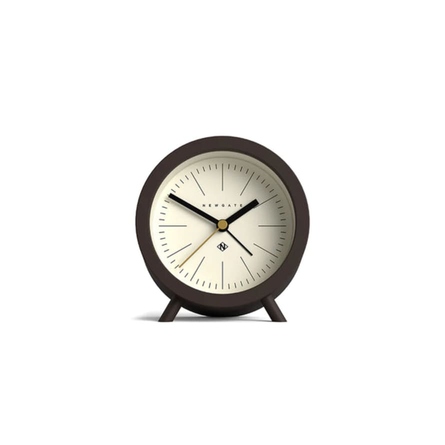 Newgate The Fred Mid-century Modern Alarm Clock - Chocolate Brown