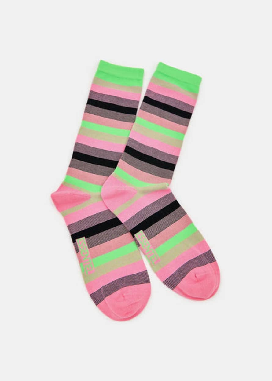 Essentiel Antwerp Flogo Socks - Pink/green