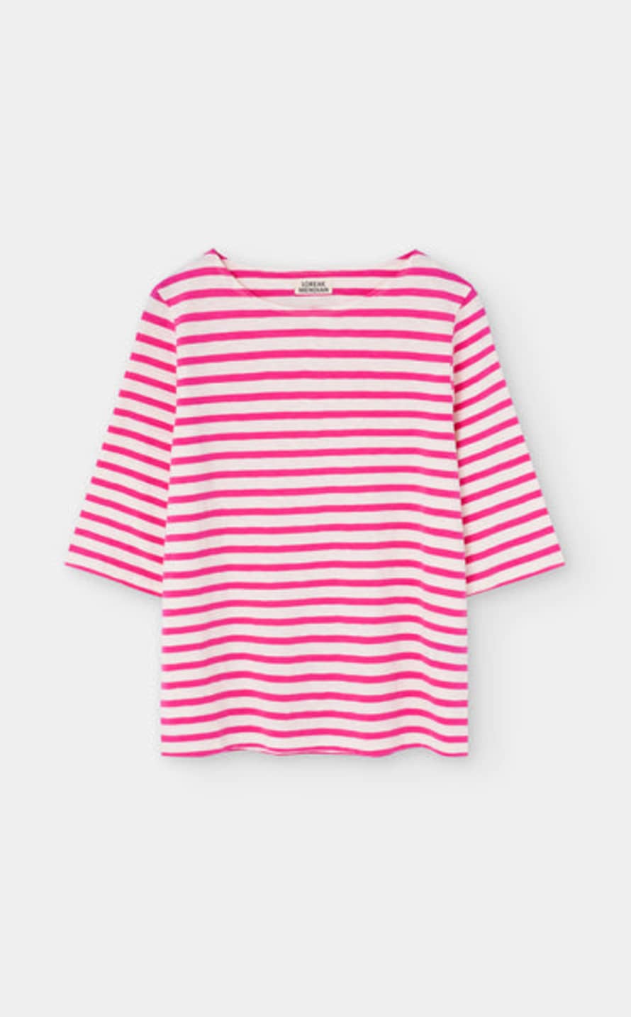 Loreak Mendian Bogak Short Sleeved T Shirt - Pink/ White