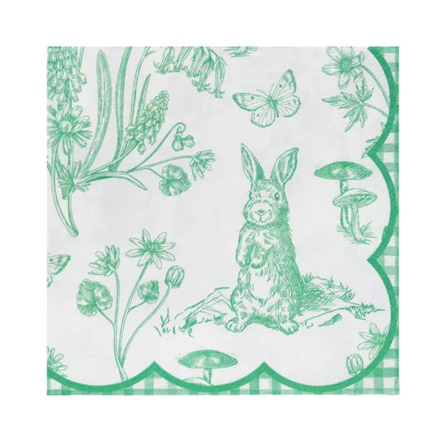 Talking Tables Pierre Easter Rabbit Paper Napkins - 20 Pack