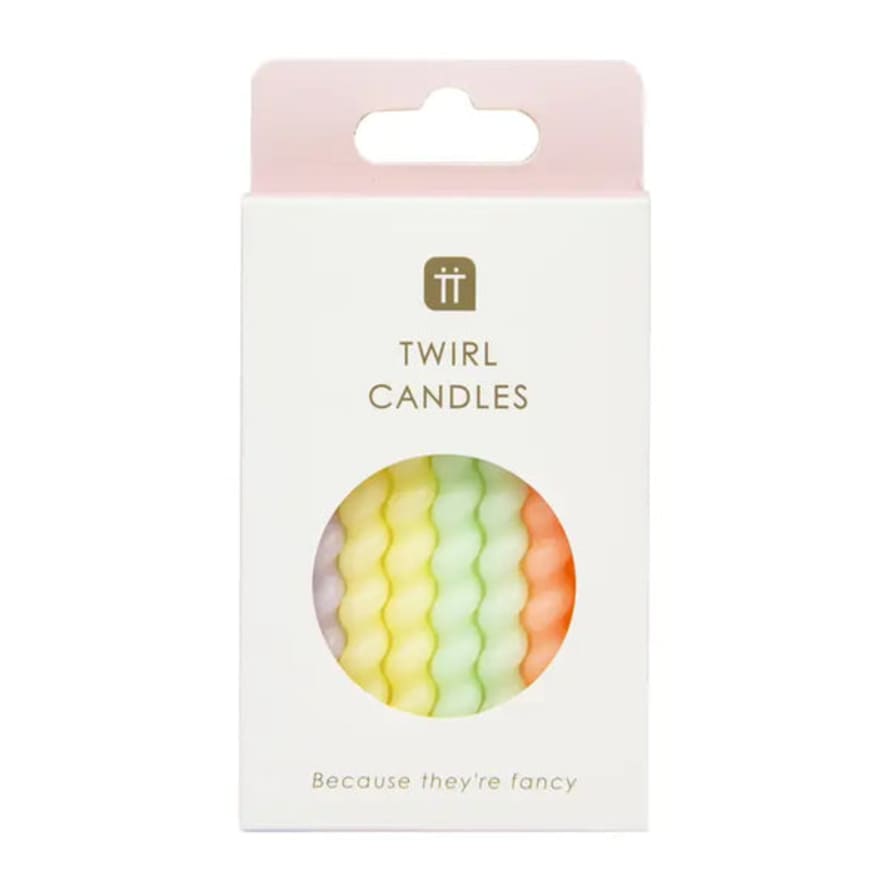 Talking Tables Twisted Pastel Birthday Candles - 8 Pack