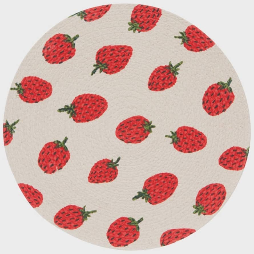 Danica Jubilee Berry Sweet Braided Round Placemat