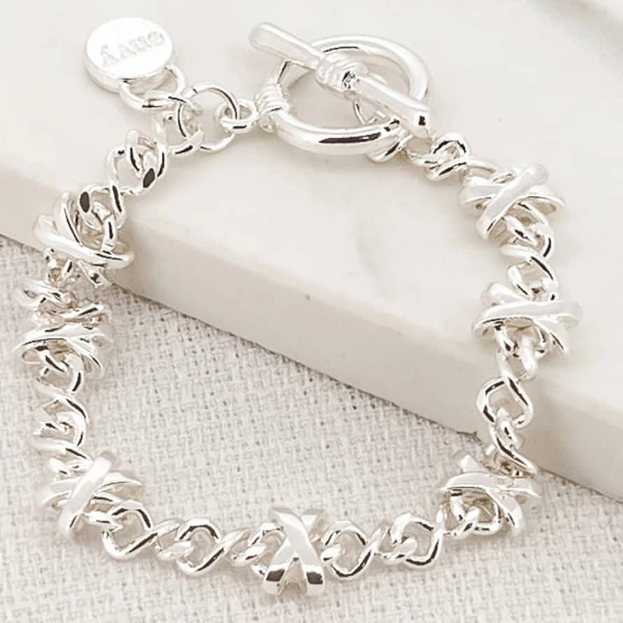 Envy Bracelet - Silver X Chain, T Clasp