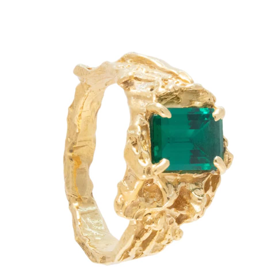 Loveness Lee Shimeji Emerald Ring