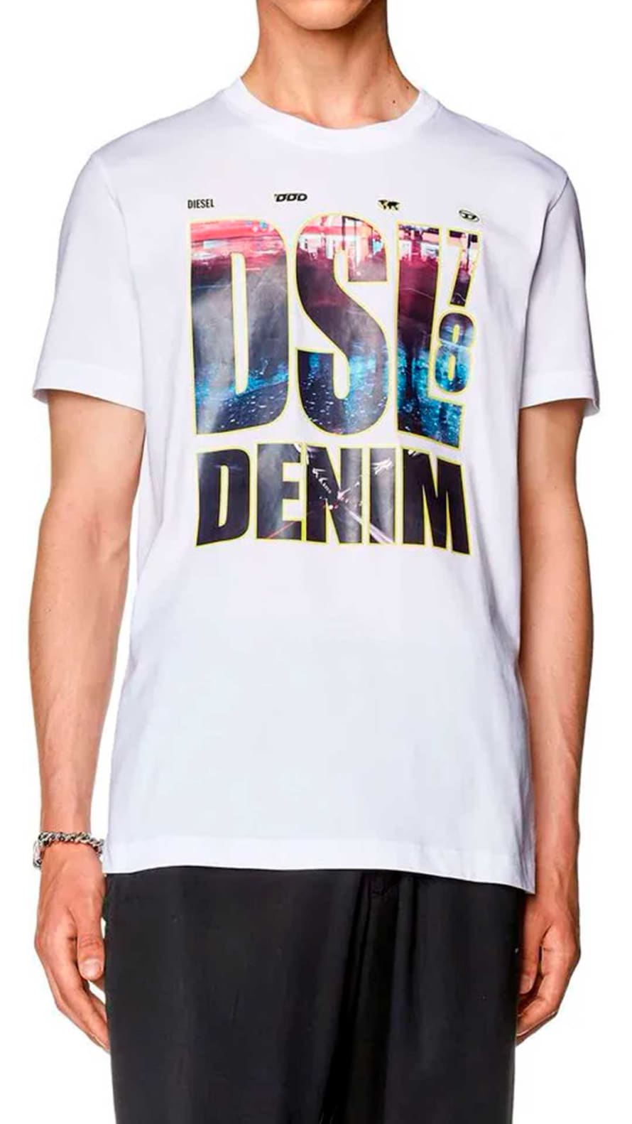 Diesel Camiseta Ajustada De – Xl, Blanco