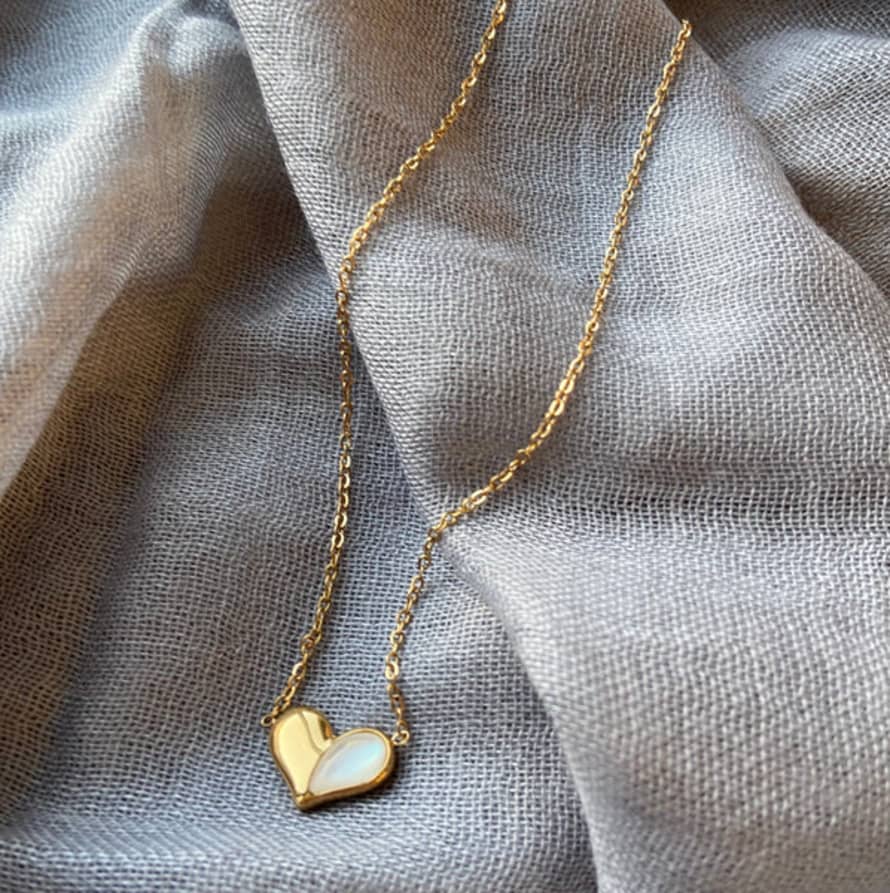 The Forest & Co. Contrast Heart Necklace In A Gift Box