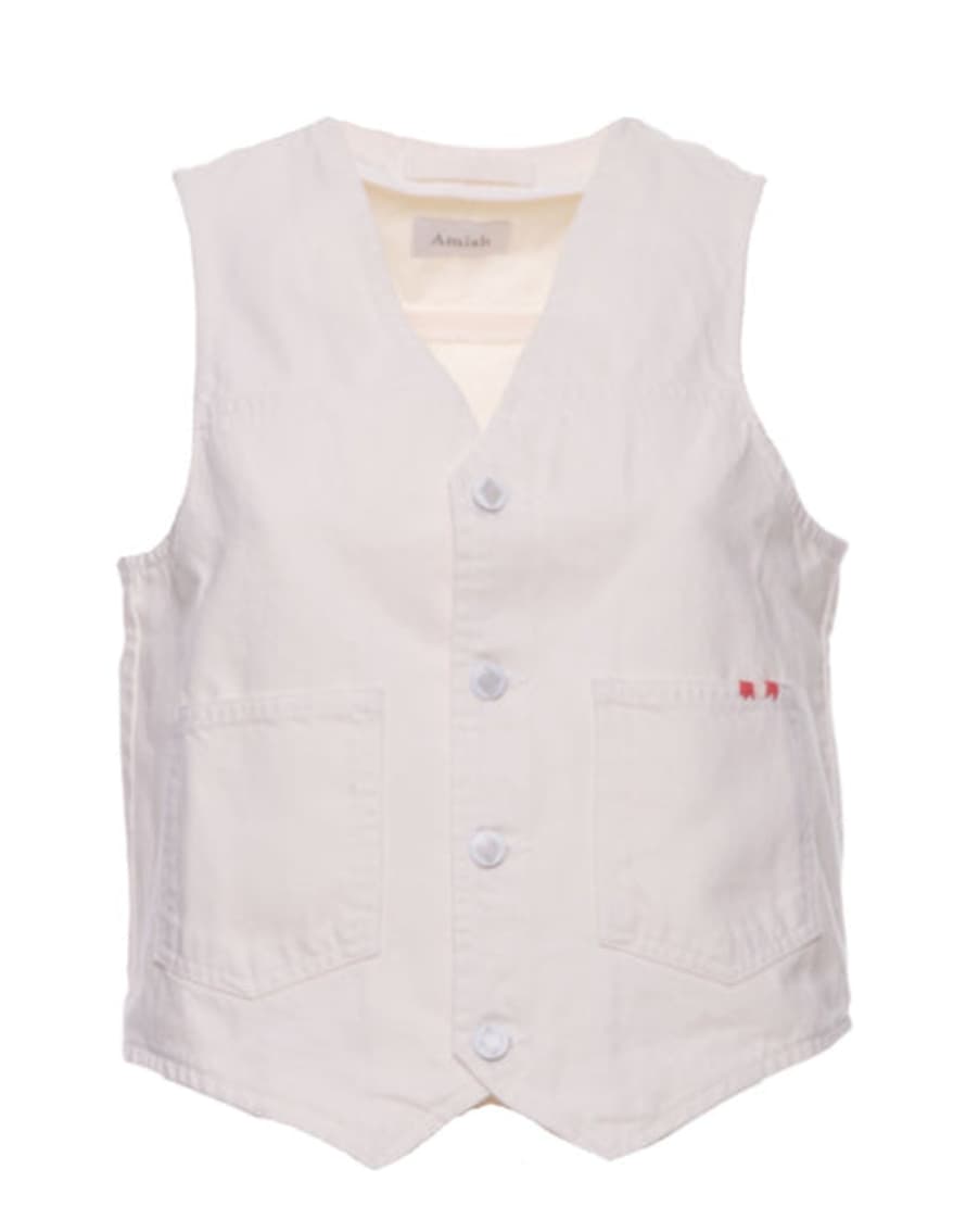 Amish Vest For Woman Amd078p3200111 Off White