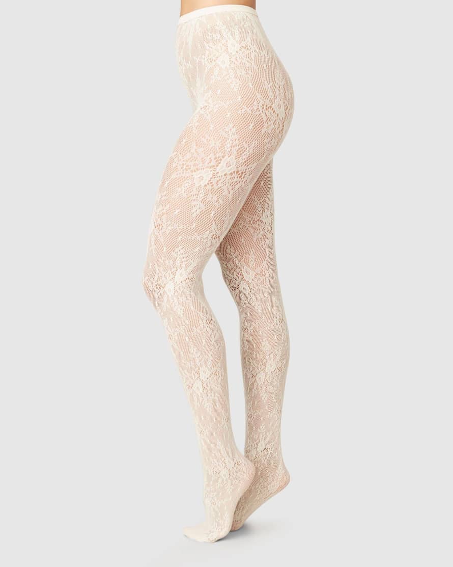 Swedish Stockings Rosa Lace Tights | Ivory