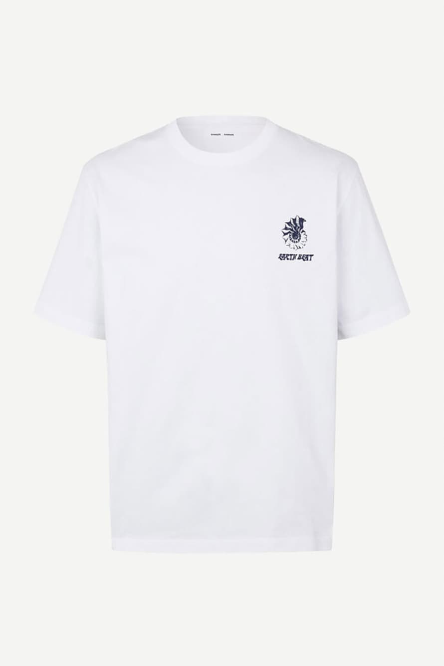  Samsoe Samsoe White Fossil Sawind Uni T-shirt