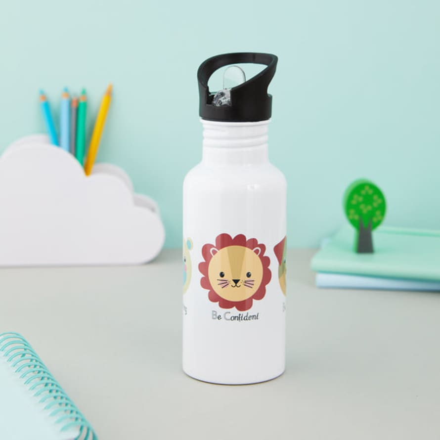 Karin Akesson Be Kind Be Strong Be Brave... Animal Water Bottle