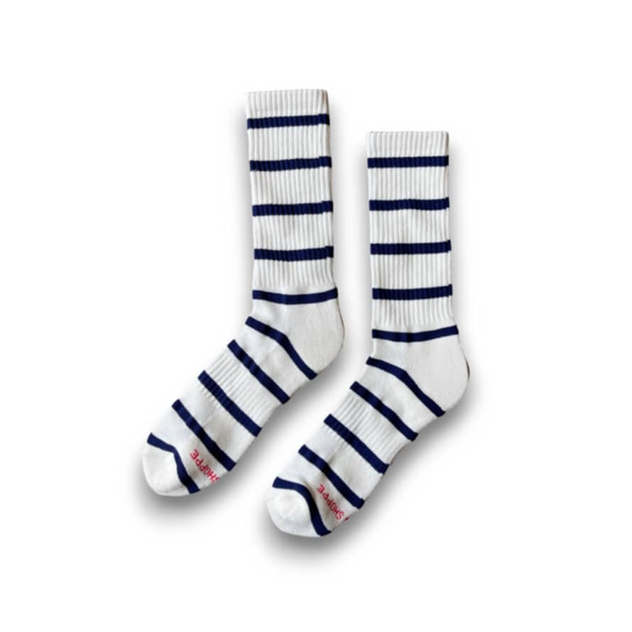 Le Bon Shoppe Boyfriend Extended Socks In Sailor Stripe