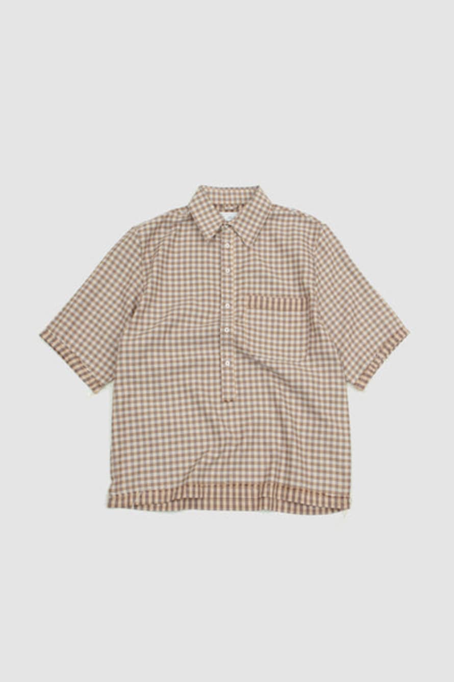 Camiel Fortgens 60's Bowling Polo Brown Check