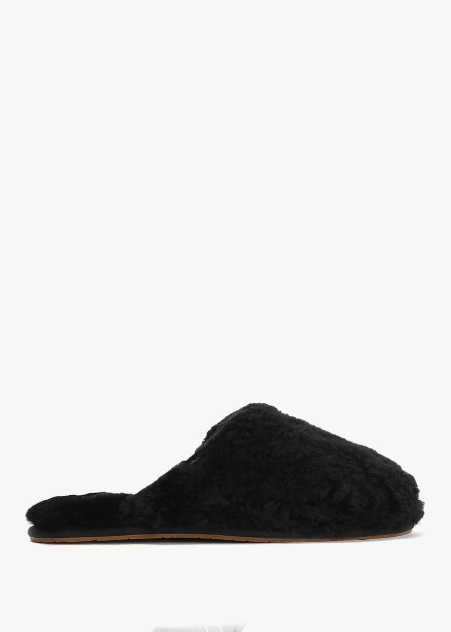UGG Womens Maxi Curly Slide In Black