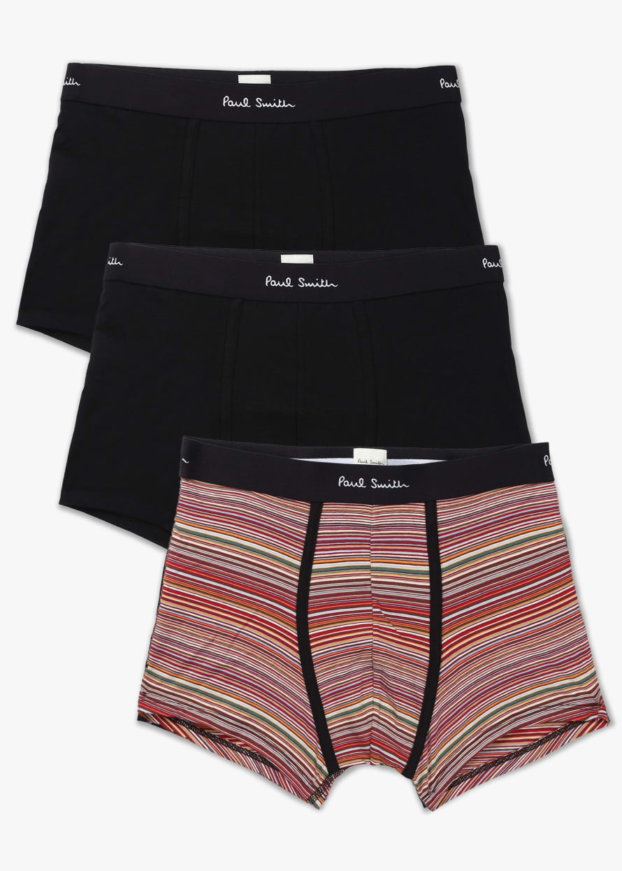 Paul Smith Mens 3 Pack Sign Trunk In Black