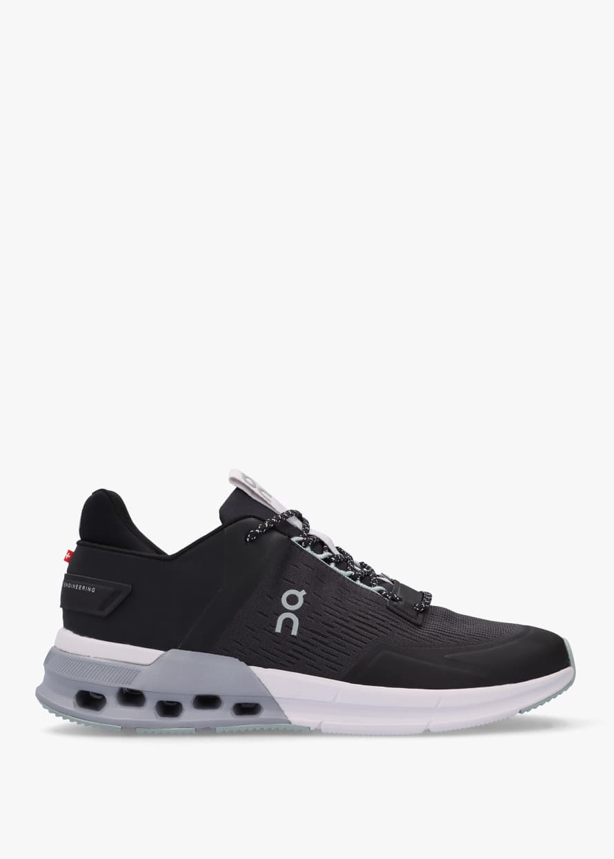 ON Running Mens Cloudnova Flux Trainers In Black Mineral