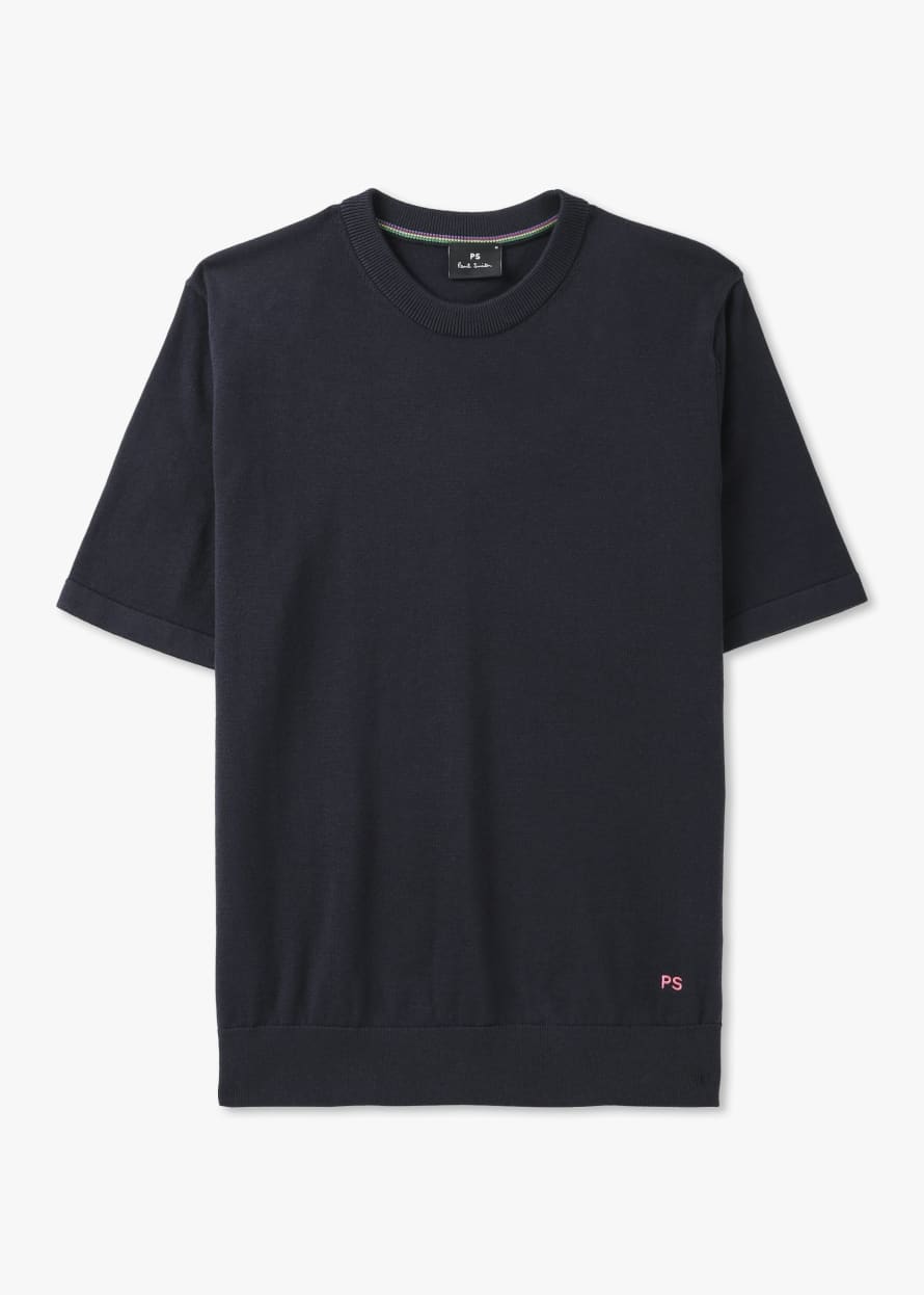 Paul Smith Mens Short Sleeve Sweater T-shirt In Blue