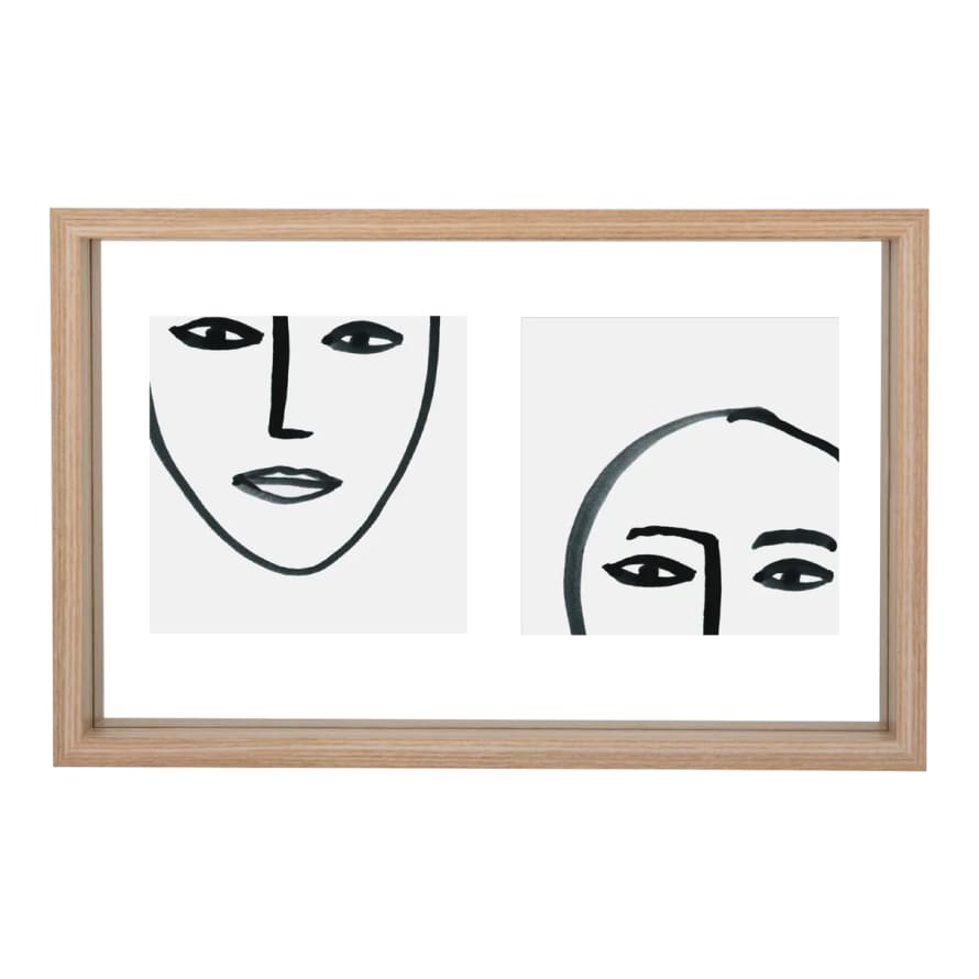Urban Nature Culture Photo Frame Floating Aesthetic Double, Natural, 35x22,5 cm