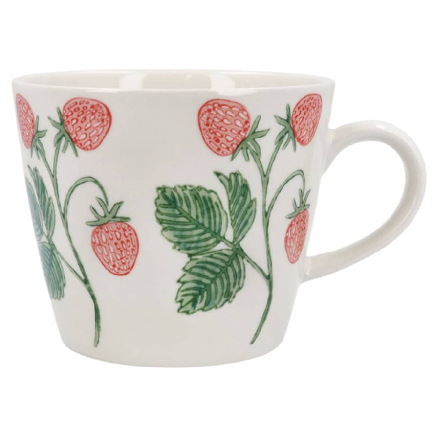 Gisela Graham Stoneware Mug - Strawberries