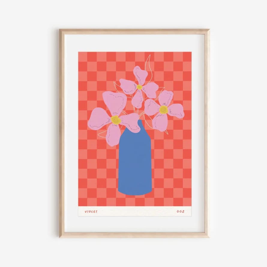 PROPER GOOD Violet February Birth Flower Print - A4