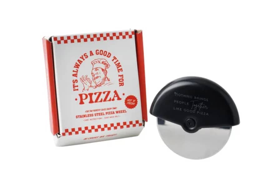 CGB Giftware Stainless Steel Black Pizza Cutter