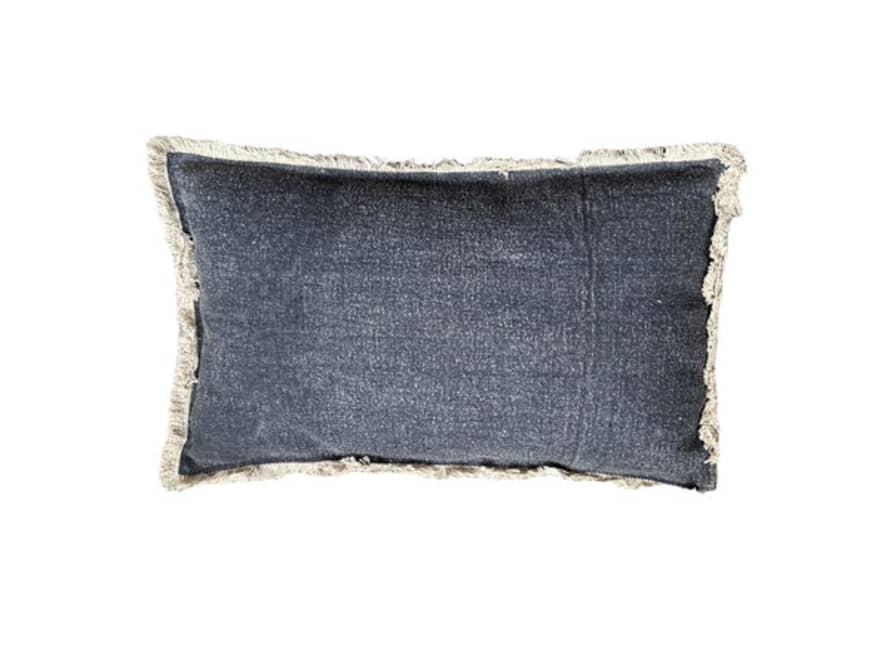 Maitri Dara Cotton Cushion 30x50cm - Charcoal