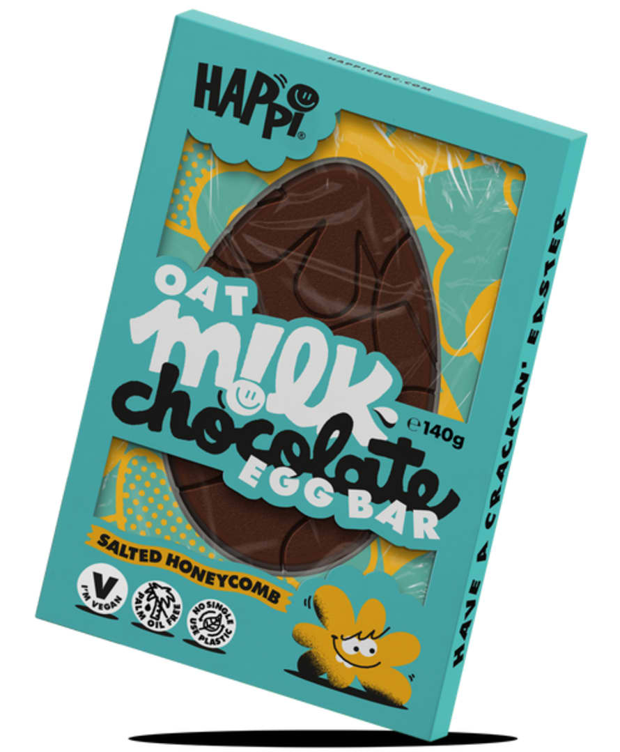 Happi Oat M!lk Chocolate Easter Egg Bar - Salted Honeycomb