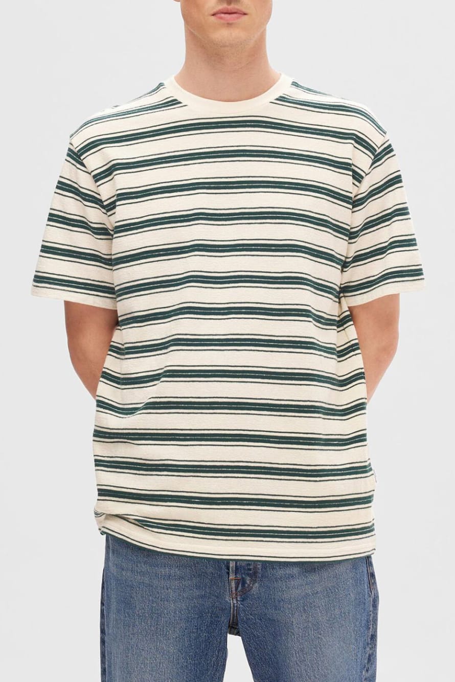 Selected Homme Green Gables Relax Stripe Tee