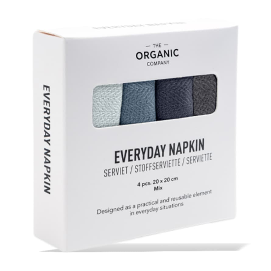 The Organic Company Everyday Napkins Set of 4 Ocean Mix