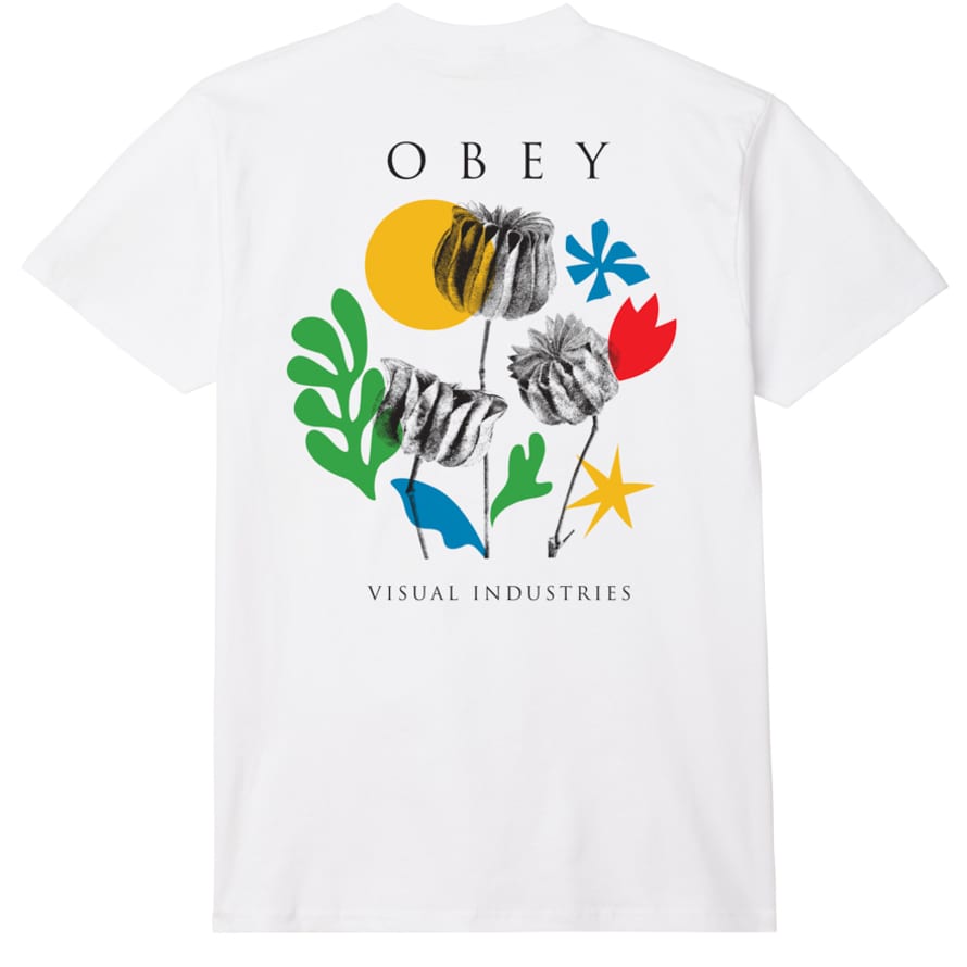 OBEY Flowers Papers Scissors T-Shirt (White)