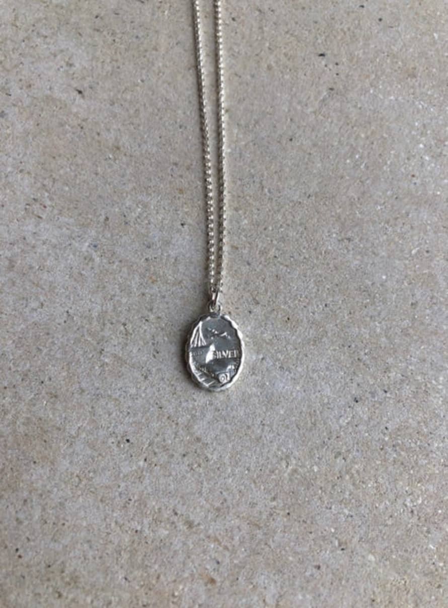 Wild Nora Oval St Christopher Necklace (silver)
