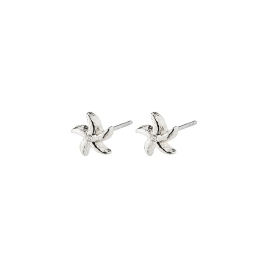 Pilgrim - Oakley Silver Plated Tiny Starfish Earrings