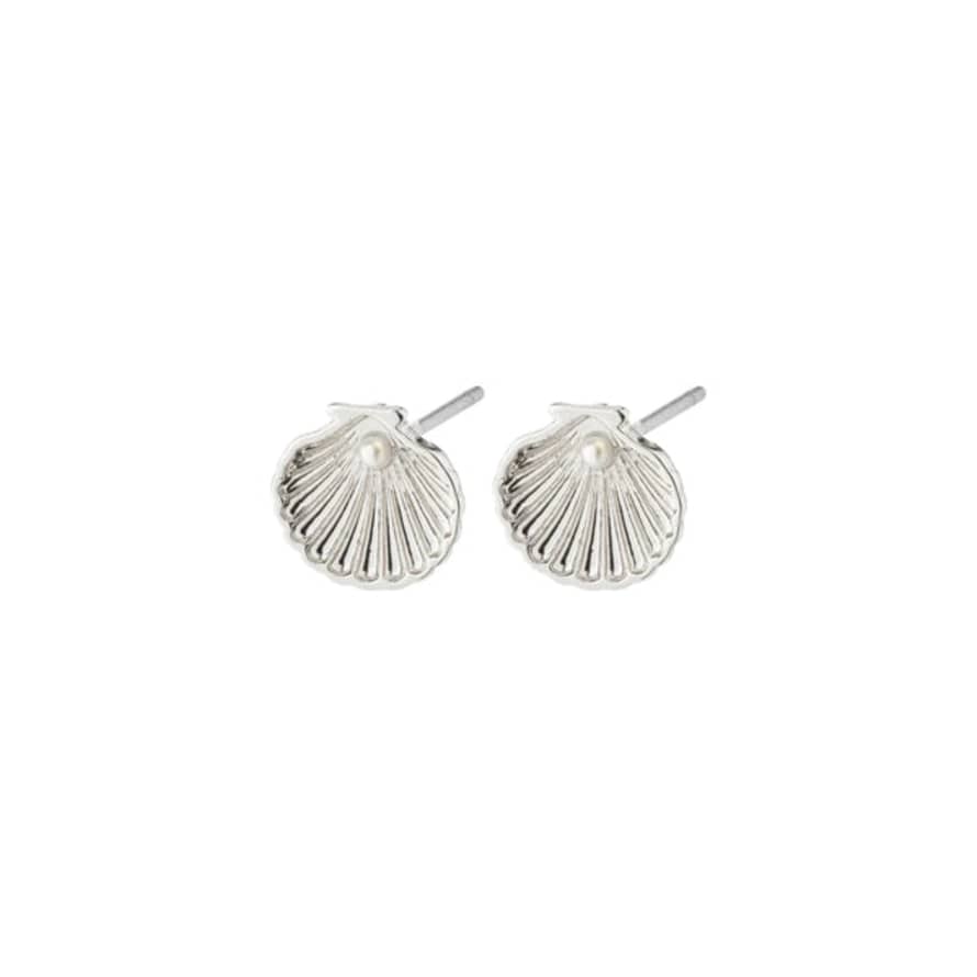 Pilgrim - Opal Silver Plated Seashell Earrings