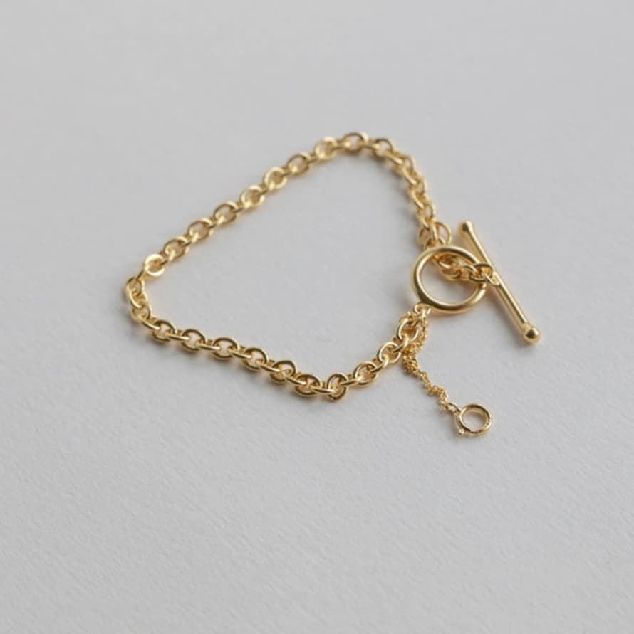 Spoiled Life Lines And Current ‘alberta’ Bar Bracelet - Gold Plated
