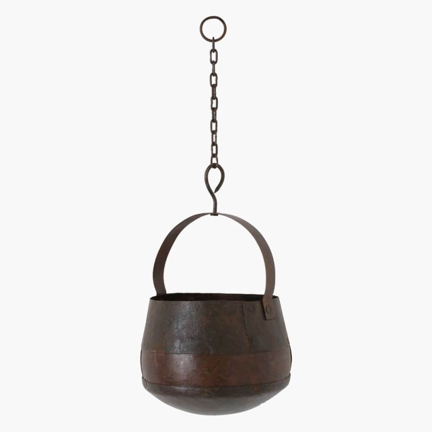 Raw Materials Metal Hanging Pot with Chain
