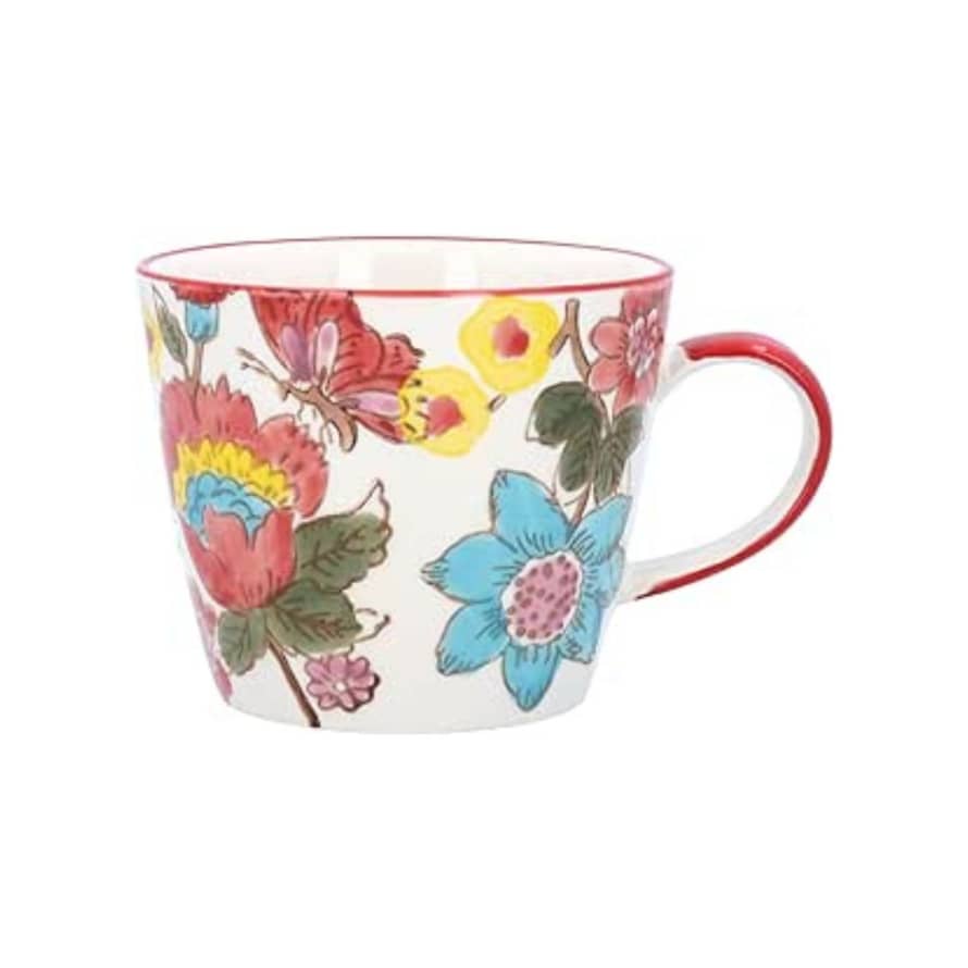 Gisela Graham Floral Stoneware Mug
