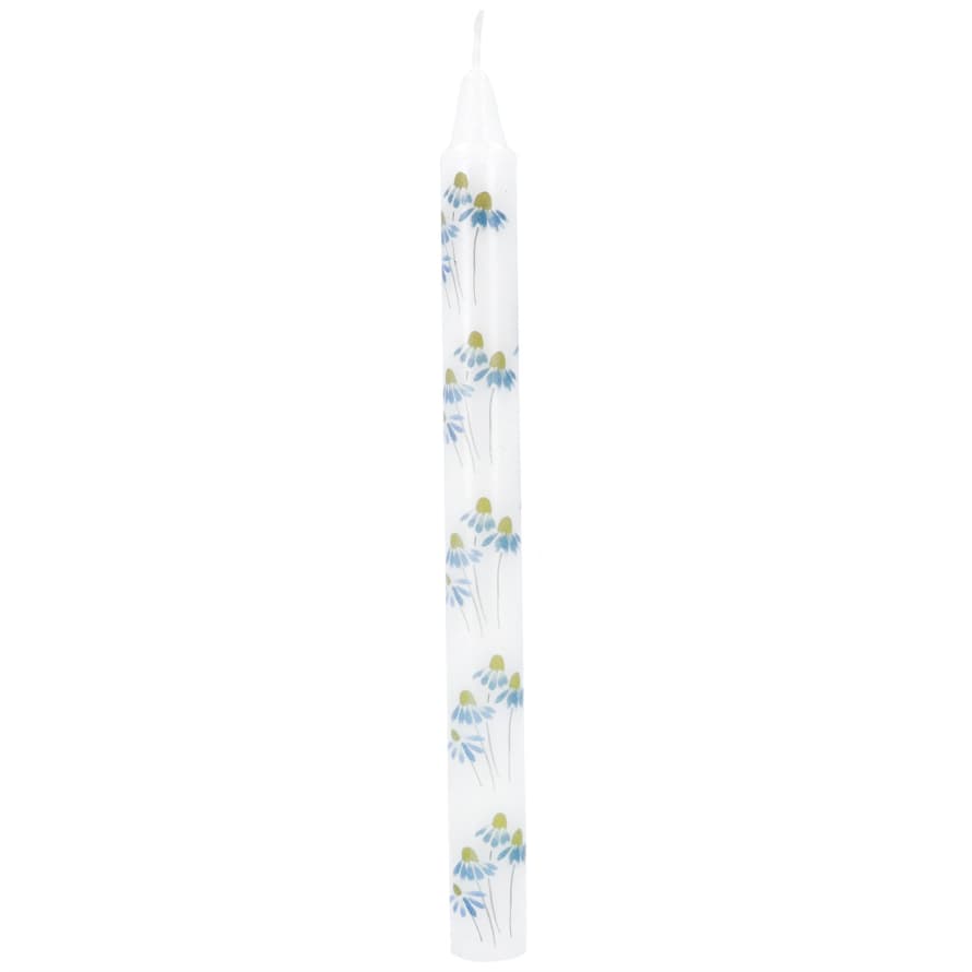 Gisela Graham Blue Daisy Long Candlestick