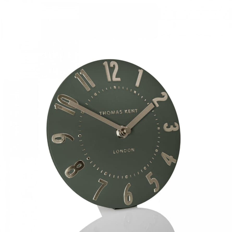 Distinctly Living 6'' Mulberry Mantel Clock Olive Green