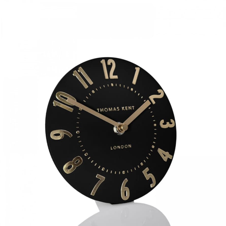 Distinctly Living 6'' Mulberry Mantel Clock Noir