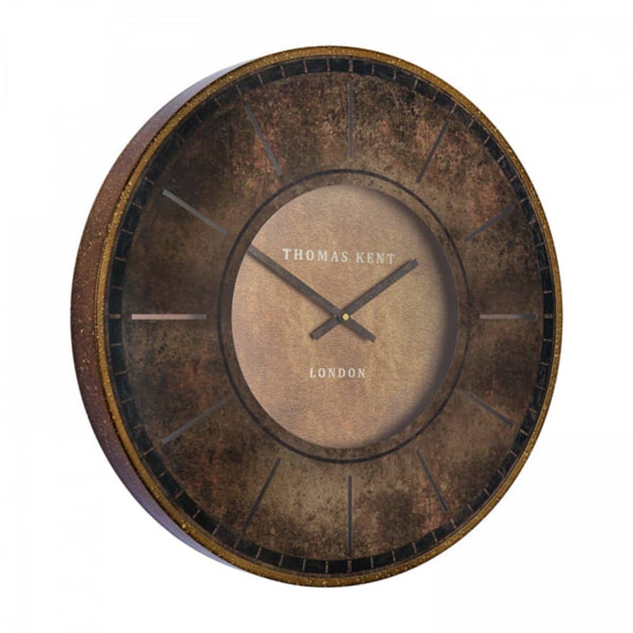Distinctly Living 21"" Florentine Wall Clock Leather