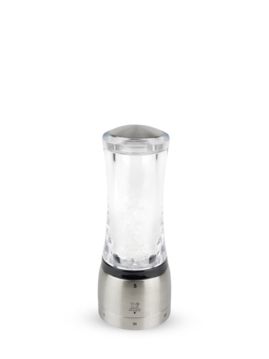 Peugeot Daman u'Select Manual Salt Mill in Acrylic & Stainless Steel, 16cm