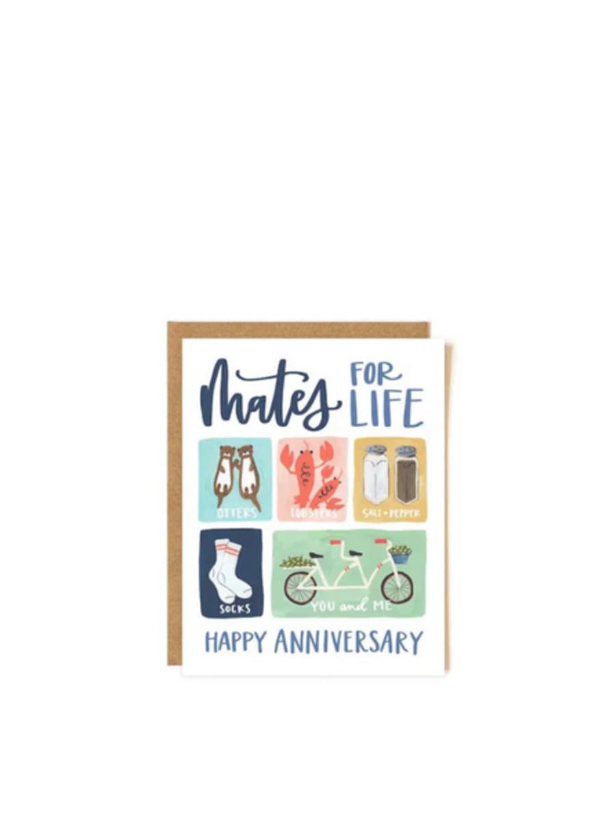 1canoe2 Mates For Life Anniversary Greeting Card 