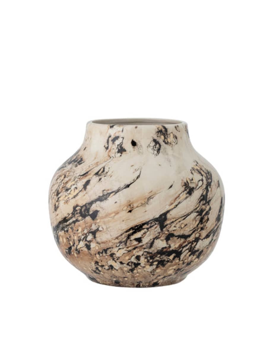 Bloomingville Janka Brown Marble Stoneware Vase