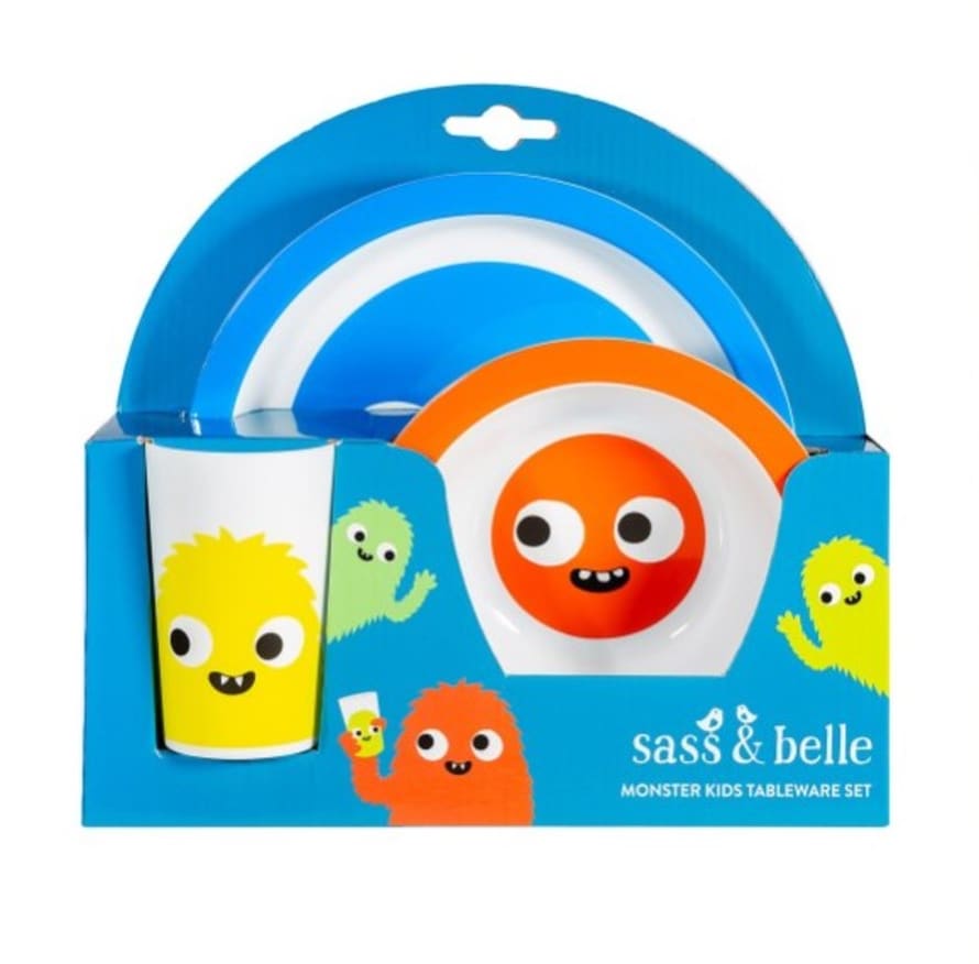 Sass & Belle  Monster Kids Tableware Set