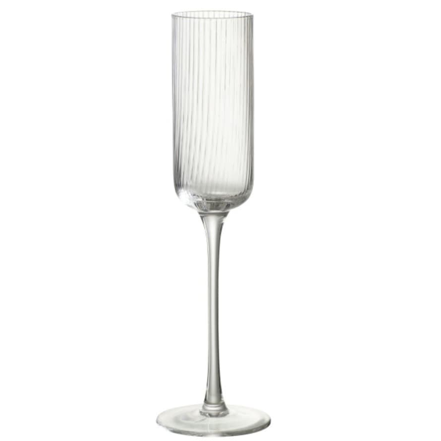 J-Line Louise Verre Ribbed Champagne Glass