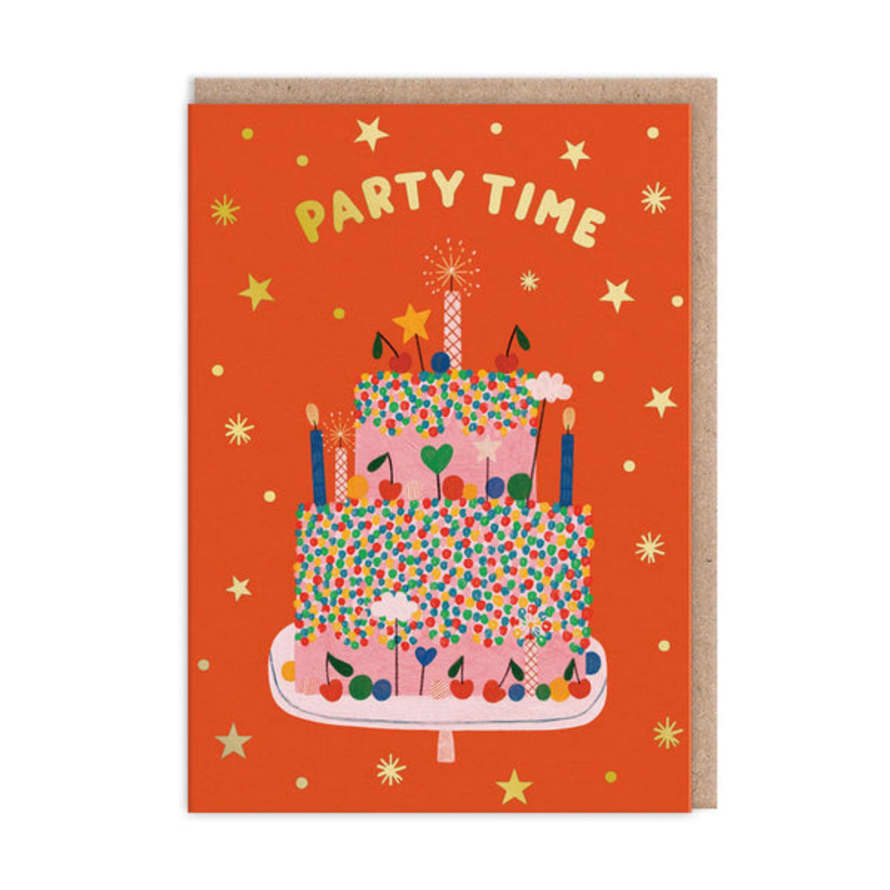 Ohh Deer Birthday Card Party Time Red Cake