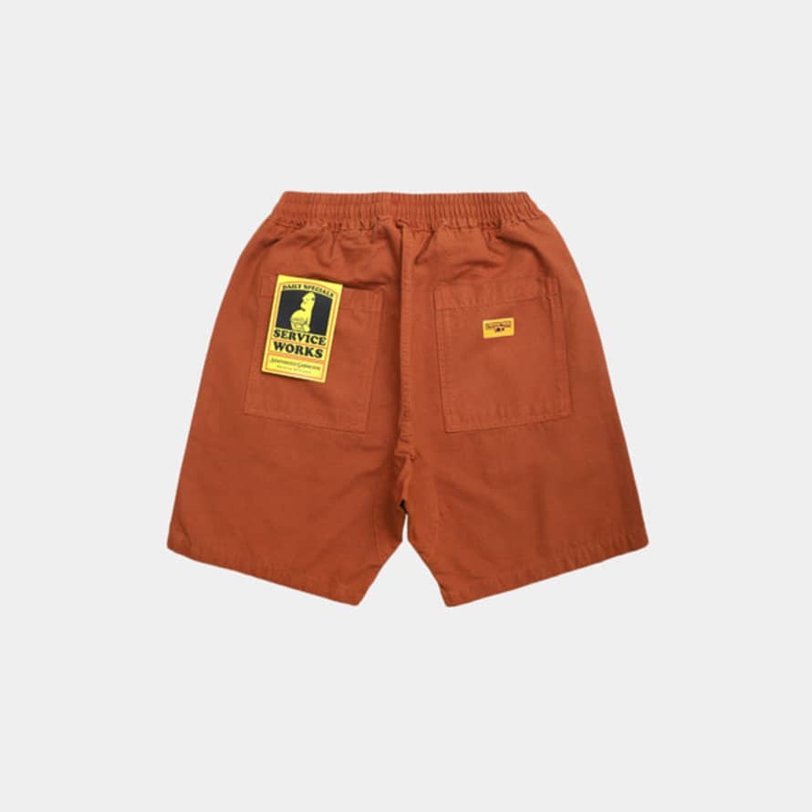 Service Works Classic Canvas Chef Shorts - Terracotta