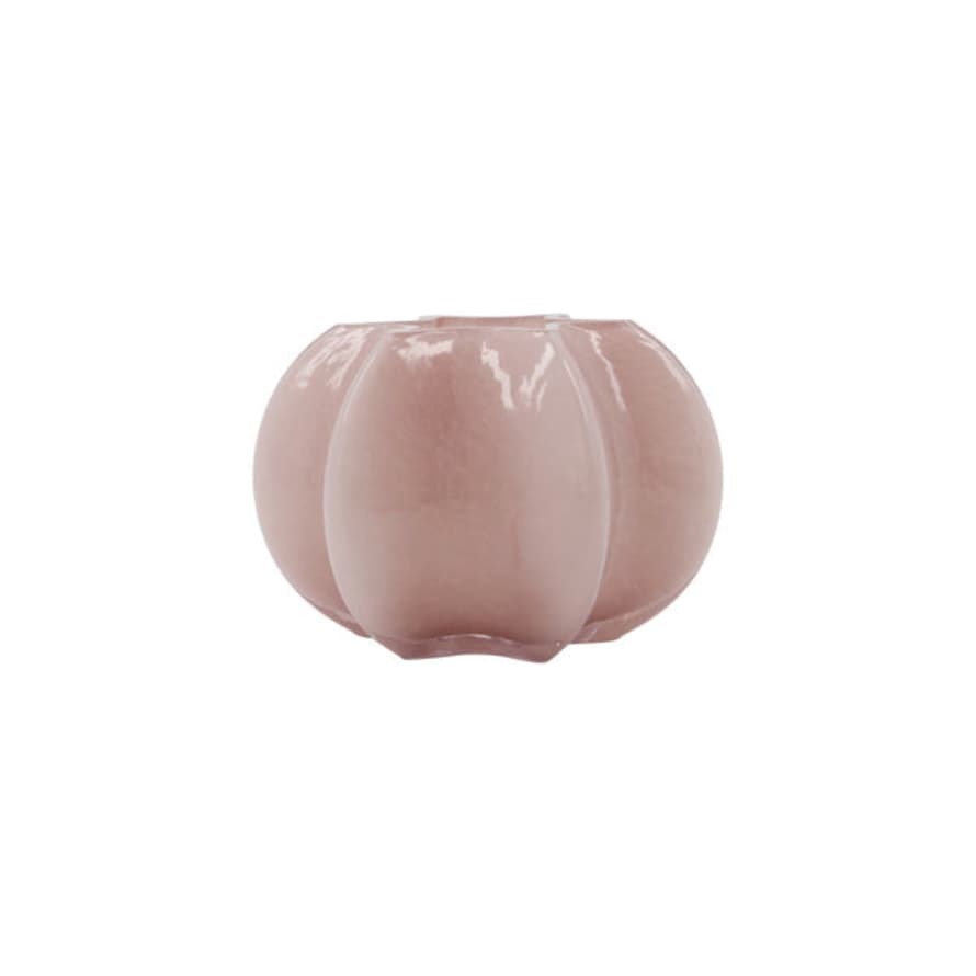 House Doctor Nixi - Vase / Tealight Holder In Glass - Rose Pink